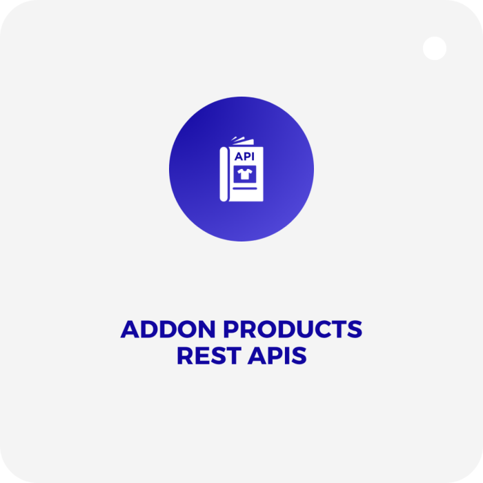 Addon products rest apis magento extension