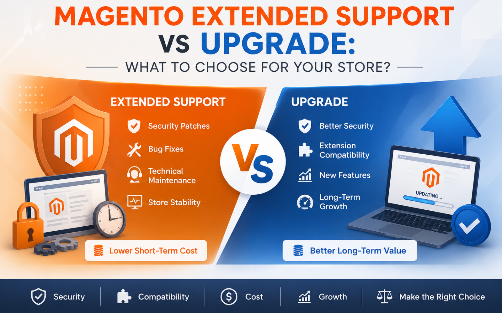 Magento Extended Support vs Upgrade: What to Choose