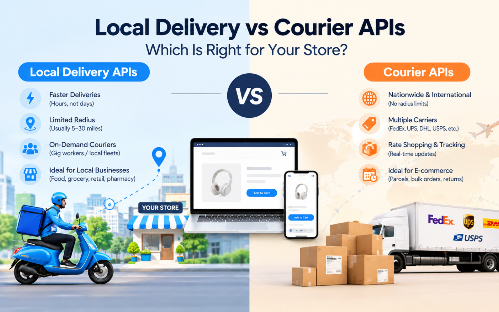 Local Delivery API vs. Courier API: Which Is Right for Your Online Store?