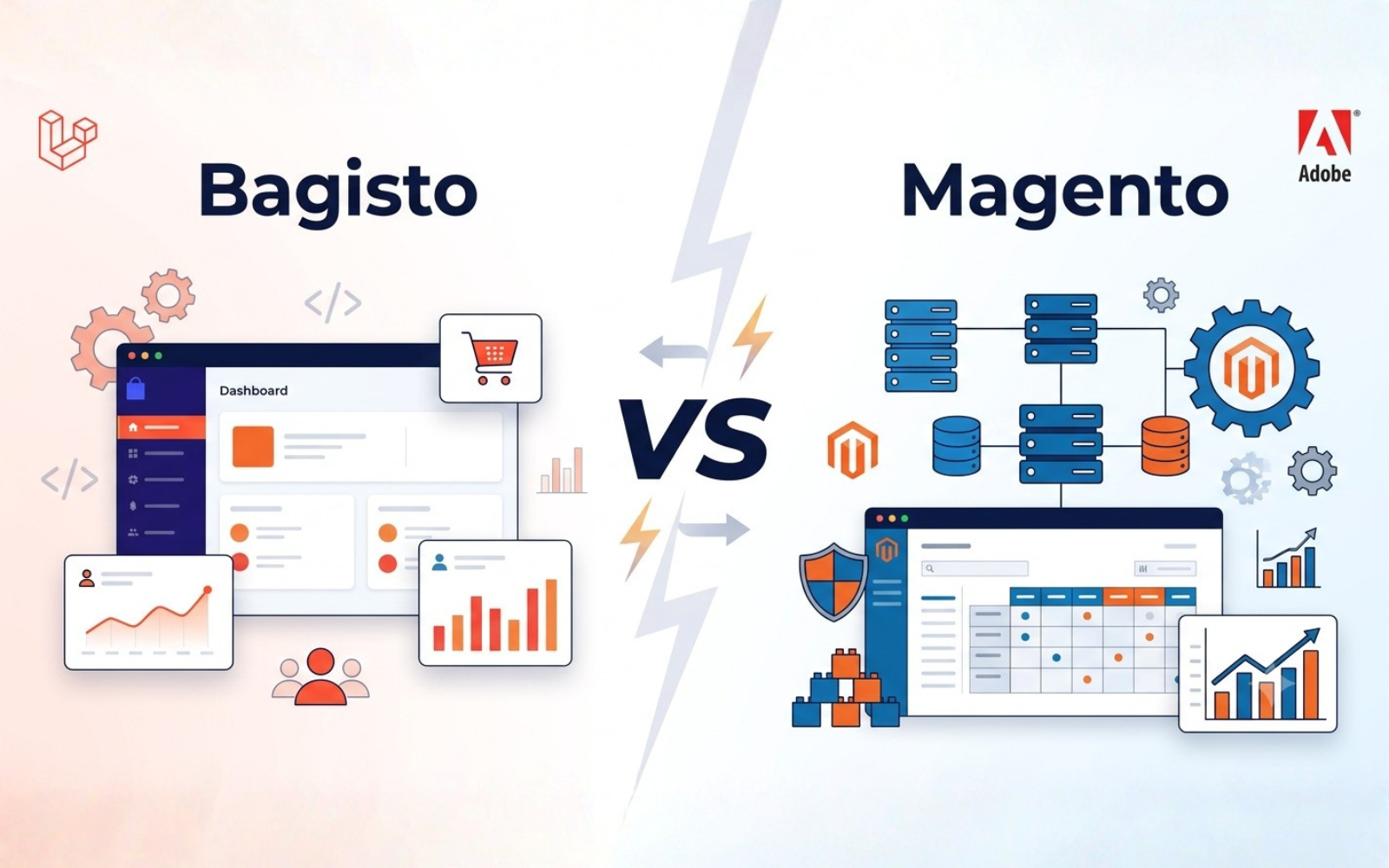 Bagisto vs Magento 2026: Features, Costs & Best Choice Guide