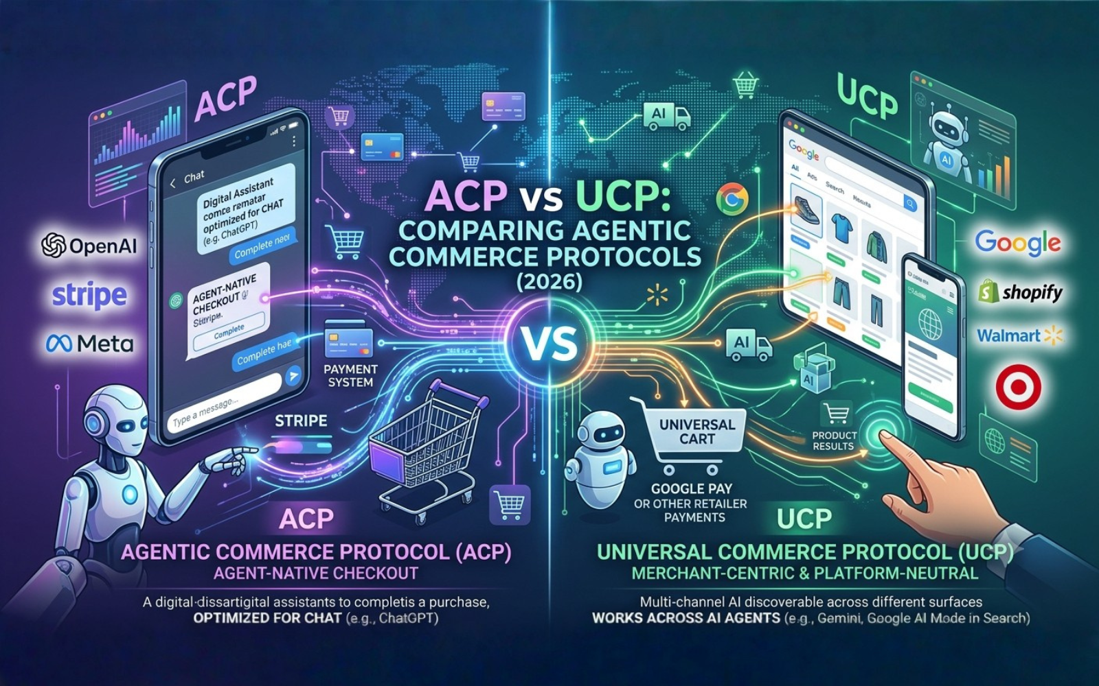 ACP vs UCP: Comparing Agentic Commerce Protocols (2026)