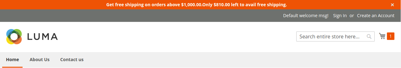 Show a simple free shipping bar