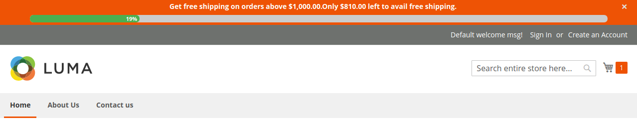 Show progress bar inside bar with percentage