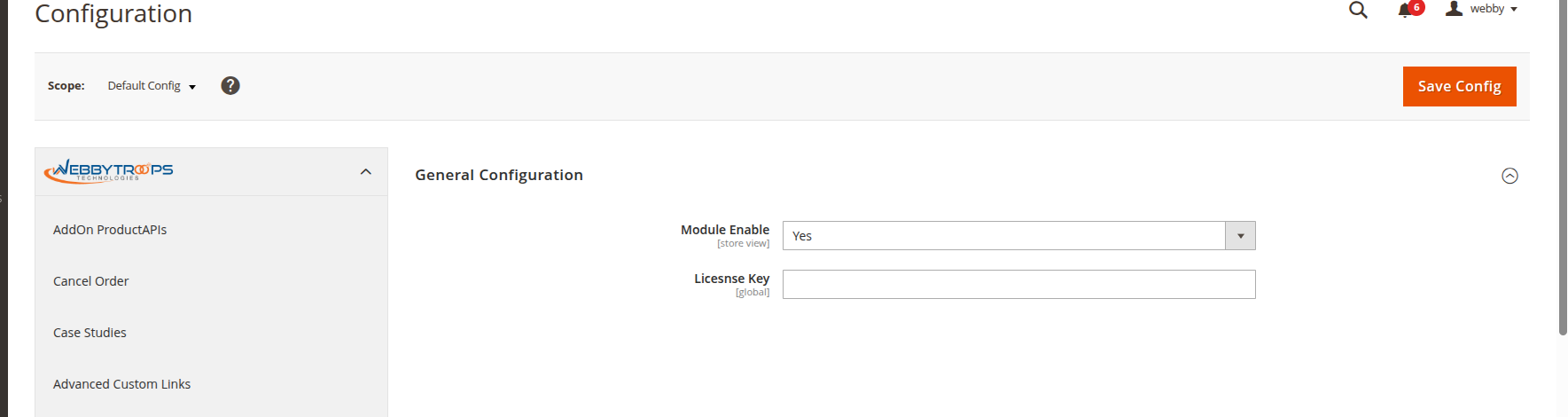 Enable option easily with store configuration.