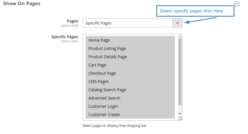 Show where you want to show pages